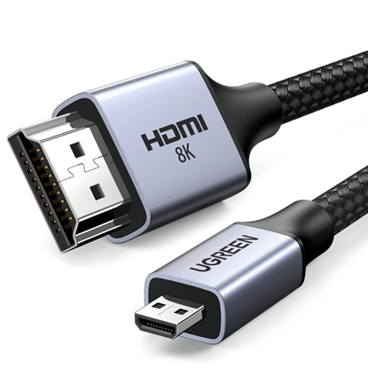 Изображение Ugreen Ugreen HD164 15516 micro HDMI / HDMI 2.1 8K cable 1m - gray