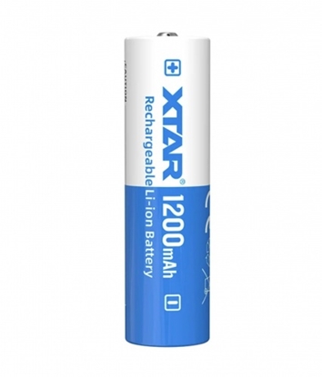 Изображение XTAR AA/R6 size 14500 akumulatori 3.7V XTAR litija 1200 mAh iepakojumā 1 gb.