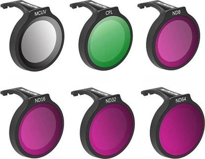 Attēls no Zestaw szeciu filtrów SUNNYLIFE do DJI Neo MCUV+CPL+ND8+ND16+ND32+ND64