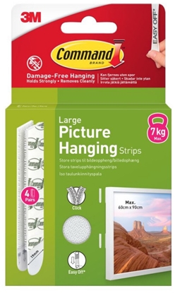 Изображение 3M Command Strips Large 4pcs  white 4064035176839