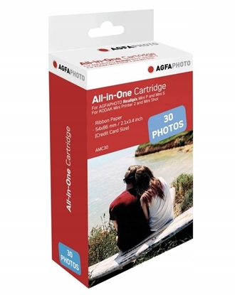 Изображение Agfa AgfaPhoto papier fotograficzny Mini 2x3 30 arkusz