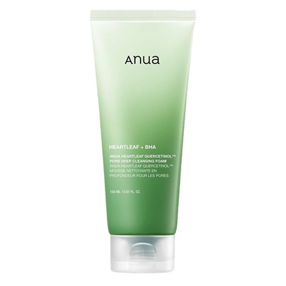 Attēls no ANUA Heartleaf Quercetinol Pore Deep Cleansing Foam with quercetinol and heartleaf oak leaves 150ml