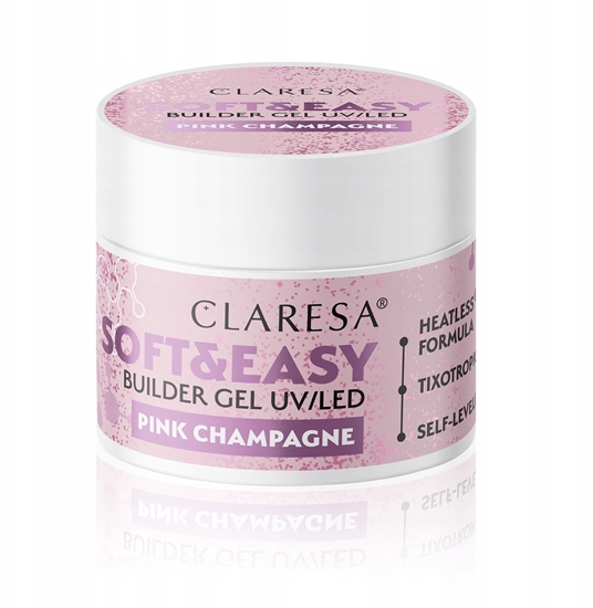 Изображение ART.ROZNE CLARESA_Soft&Easy Builder Gel UV/LED el budujcy do paznokci Blinking Pink 90g
