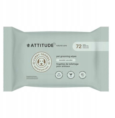 Изображение Attitude Attitude Super Leaves PETS, Chusteczki pielgnacyjne dla zwierzt, 72 szt.