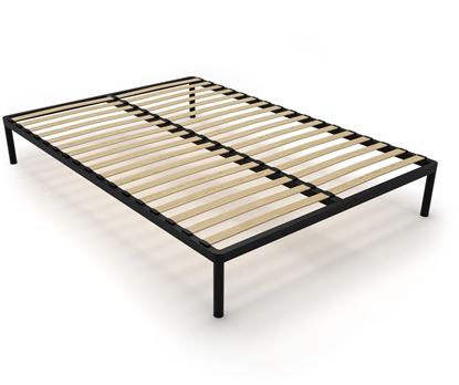 Picture of Auping Stela óka BED ALU 140x200 Metalowy Drewniane Listwy Nowoczesny CZARNY