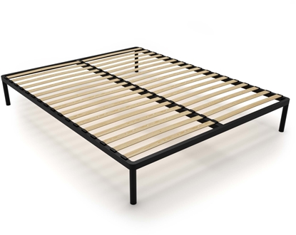 Picture of Auping Stela óka BED ALU 160x200 Metalowy Drewniane Listwy Nowoczesny CZARNY