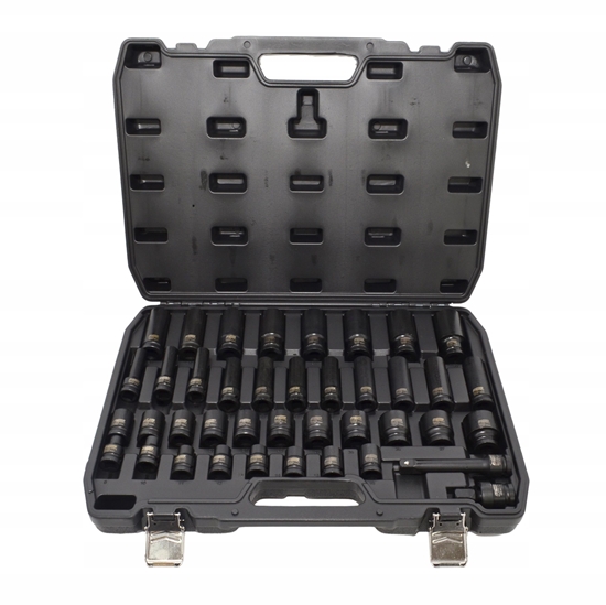 Изображение AWTOOLS ZESTAW NASADEK UDAROWYCH 1/2" 40cz. KRÓTKIE I DUGIE BLACK LINE