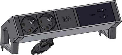 Picture of Bachmann DESK2 2xCEE7/3 USB, USB Charger C/C 100W GST18 0,2m