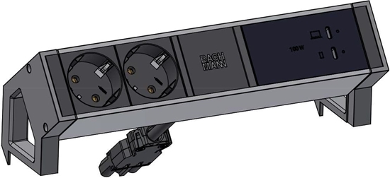 Picture of Bachmann DESK2 2xCEE7/3 USB, USB Charger C/C 100W GST18 0,2m
