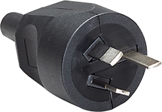 Picture of Bachmann earthing contact plug, Australia 10A/250V, black