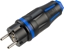 Attēls no Bachmann Profi-Schutzkontaktstecker CEE7/7, gummiert, schwarz-blau IP54