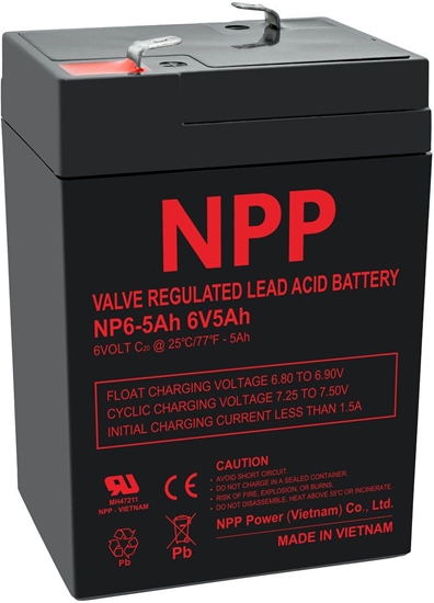 Picture of Battery 6V 5Ah T1(F1) Pb AGM NPP
