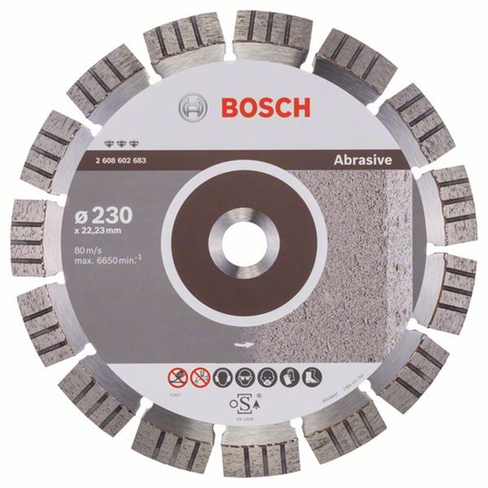 Picture of Bosch Diamentowa tarcza tnca BEST FOR ABRASIVE 230x22,23mm 2608602683