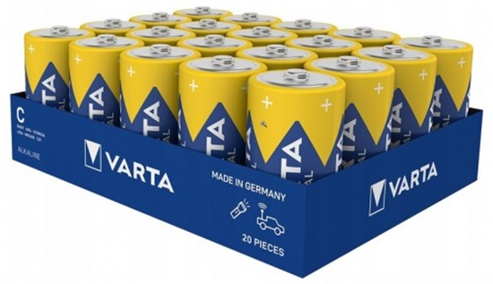 Изображение C LR14 baterijas Varta Industrial Alkaline 4014 iepakojumā 20 gb.