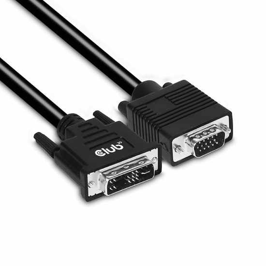 Picture of CABLE DVI-A TO VGA 3M/M/M CAC-1243 CLUB3D