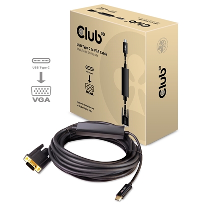 Picture of CABLE USB-C TO VGA 5M/M/M CAC-1512 CLUB3D