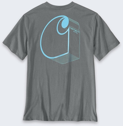 Picture of Carhartt WIP Koszulka Carhartt Irvine 3D Logo WEATHERED ASH HEA