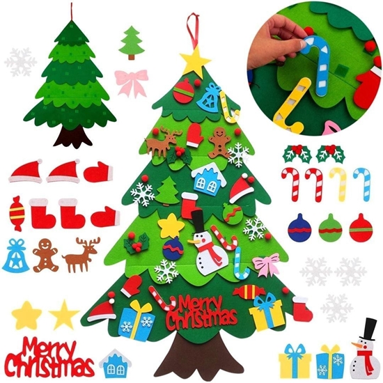 Picture of Choinka filcowa 98x69x32 z elementami na rzepy