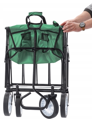 Изображение Chomik Wózek ogrodowy zielony skadany
