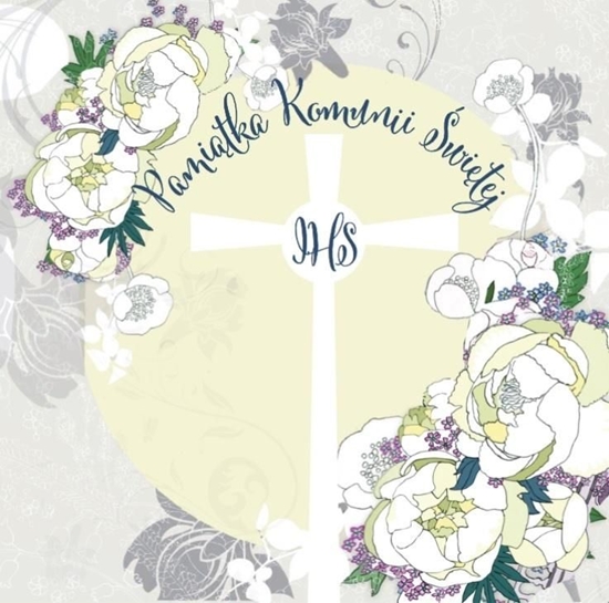 Picture of Clear Creation Karnet Swarovski kwadrat CL101_SG Komunia Krzy