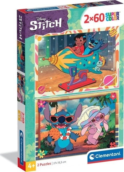 Picture of Clementoni Puzzle SuperColor Disney Stitch 2x60 elementów (24822)