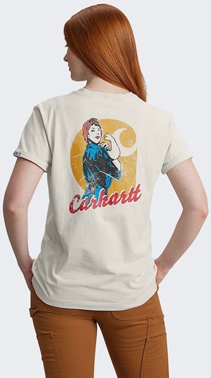 Picture of Colour Pleasure Koszulka Carhartt Dearborn Rosie OAT MILK