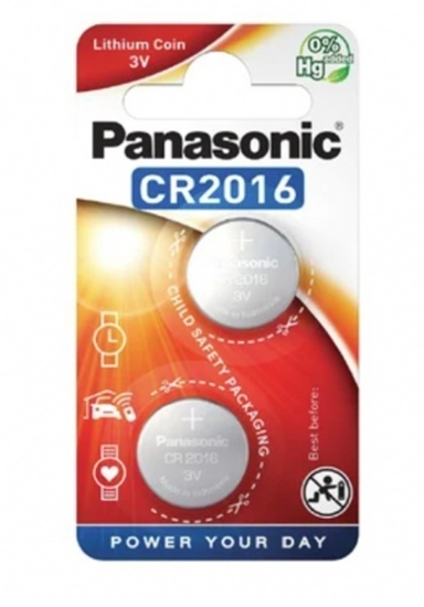 Picture of CR2016 baterijas Panasonic litija iepakojumā 2 gb.