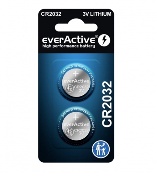 Picture of CR2032 baterijas 3V everActive litija - iepakojumā 2 gb.