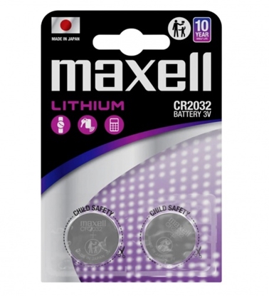 Picture of CR2032 baterijas 3V Maxell litija CR2032 iepakojumā 2 gb.