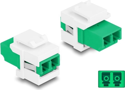 Picture of Delock Keystone Module LC Duplex female to LC Duplex female green / white