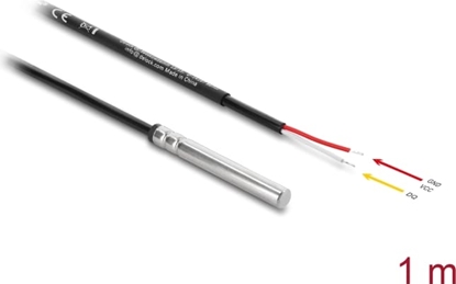 Picture of Delock Temperature Sensor Cable with 2 x open cable ends DS18B20 1 m