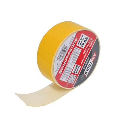 Изображение Divpusēja līmlente AWTools AW26240; 50 mm; 25 m; dzeltena