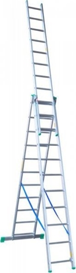 Picture of Drabex DRABINA ALUMINIOWA 3-ELEMENTOWA 760CM 11+11+11 SZCZEBLI (1 SZT)