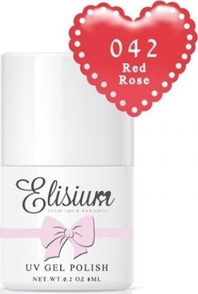Picture of Elisium UV Gel Polish lakier hybrydowy do paznokci 042 Rose Red 8ml