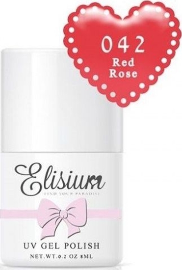 Picture of Elisium UV Gel Polish lakier hybrydowy do paznokci 042 Rose Red 8ml