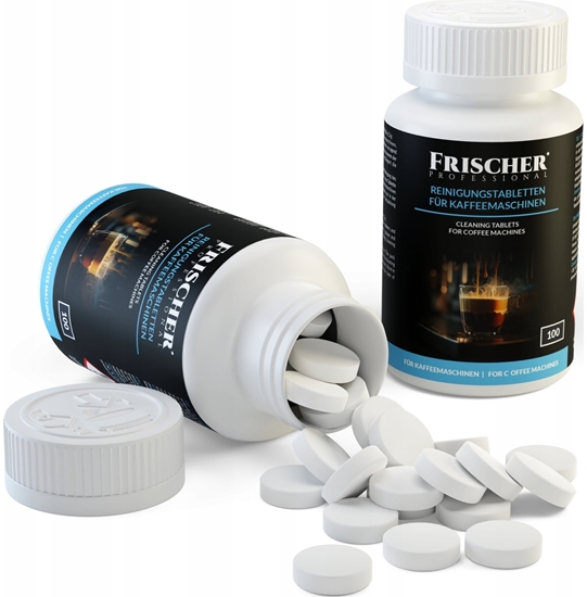Изображение Frischer Tabletki czyszczce do ekspresu Frischer 100 sztuk  blister, 1,3g, rednica 16 mm