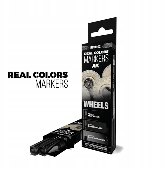 Изображение Gimmik AK Interactive: Real Colors Markers - RCM102 - Set - Wheels (3)