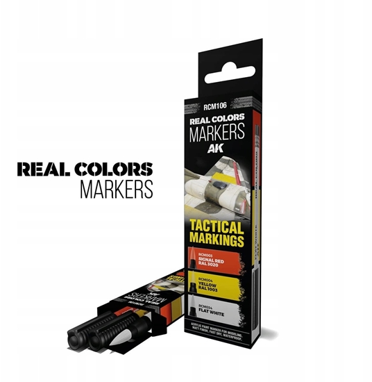 Picture of Gimmik AK Interactive: Real Colors Markers - RCM106 - Set - Tactical Markings (3)