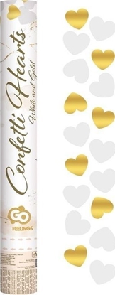 Изображение GoDan Konfetti pneumatyczne zote i biae serduszka 40cm