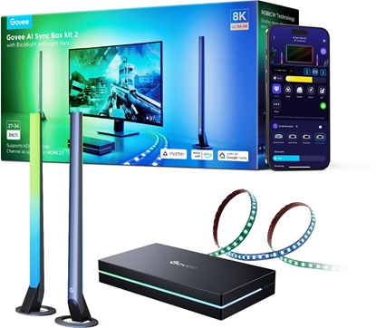 Изображение Govee Govee AI Sync Box Kit 2 Zestaw inteligentnego owietlenia Wi-Fi/Bluetooth