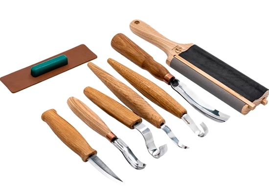 Picture of Grebšanas komplekts BeaverCraft S54; 9 gab.; karošu un citu koka izstrādājumu grebšanai