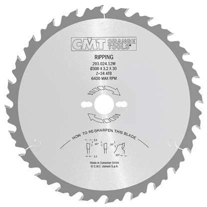 Изображение Griešanas disks kokam CMT 285; 500x4x30; Z44; 20°