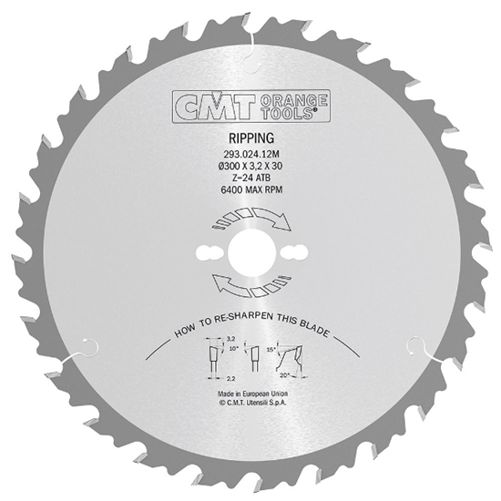 Изображение Griešanas disks kokam CMT 285; 500x4x30; Z44; 20°