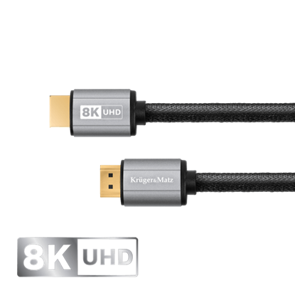 Attēls no HDMI 2.1 Ultra High Speed kabelis 90cm, 8K 60Hz, 4K 120Hz, 48Gbps, eARC, HDR, OFC – Kruger & Matz