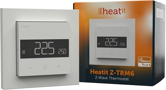 Picture of heat it Termostat Heatit Z-TRM6 White RAL 9003 Z-Wave Thermostat 3600W 16A 868,4 Mhz