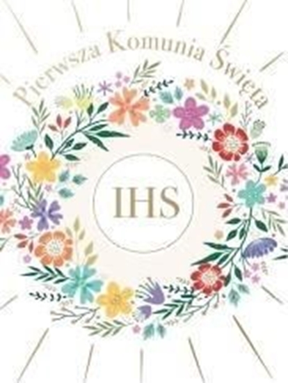 Picture of HENRY Karnet Komunia z kieszonk Kwiaty