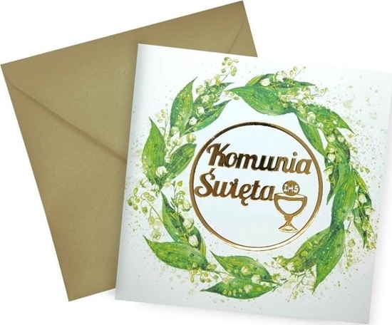 Picture of HENRY Karnet KW Komunia Konwalia Lakier 3D