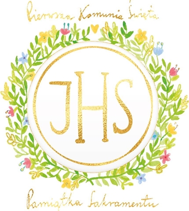 Picture of HENRY Karnet KW Komunia. Wianek z kwiatami