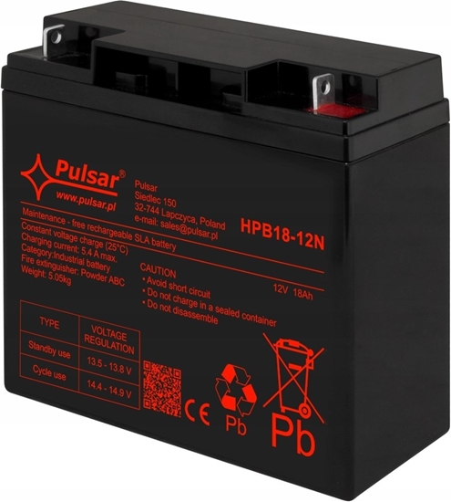 Picture of HPB18-12N PULSAR Akumulator 18Ah, 12V