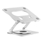 Attēls no iLike STM5 Pro Metal Notebook / Tablet PC Holder Stand with Adjustable Perfect Angle & 360 Rotation Black Silver